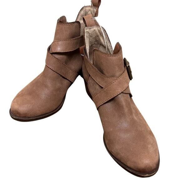 Lucky Brand Bellisa Tan Leather Ankle Boots - Picture 3 of 7